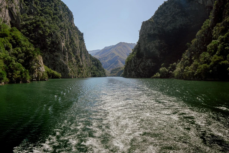 Ride a ferry up a flooded gorge