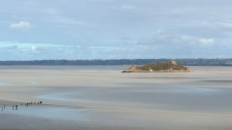 Walk barefoot across the seabed to Mont-Saint-Michel