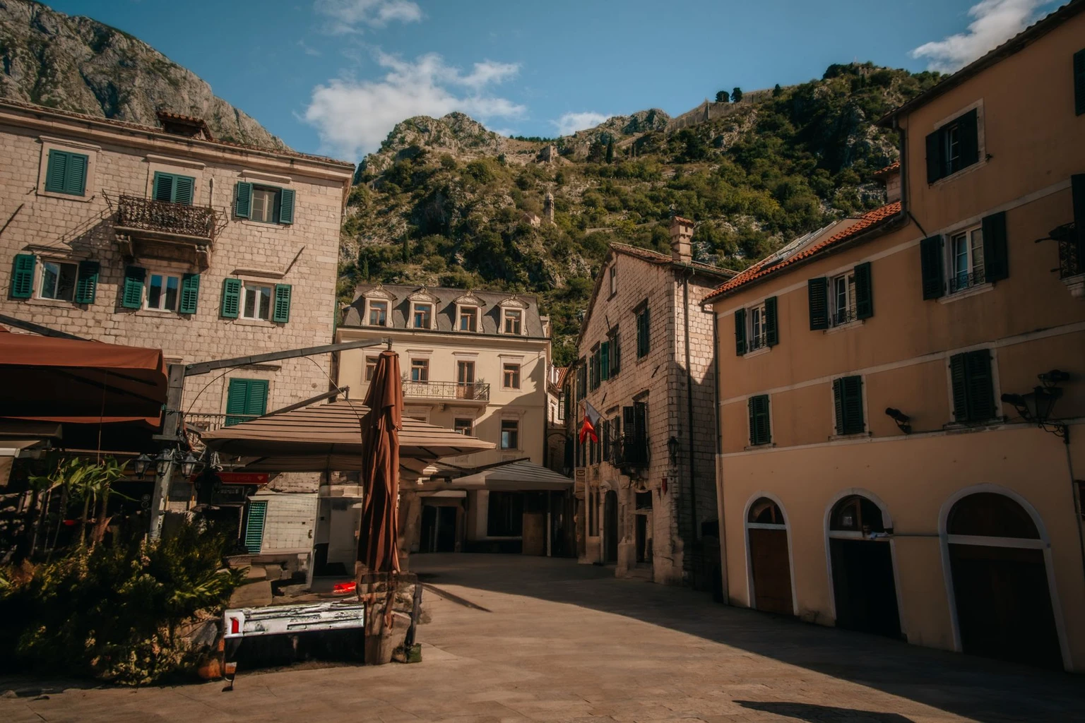 The square, and the mountain the walls climb