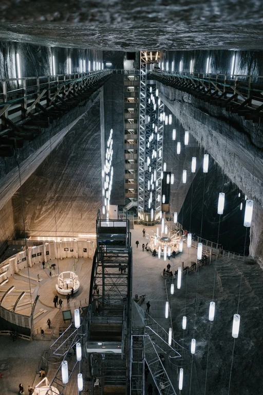 Go down into a cavern made of salt