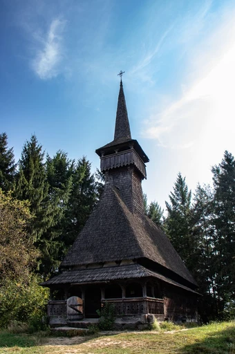 A traditional wooden church in Sighetu Marmației, Maramureș (not the Bârsana church).